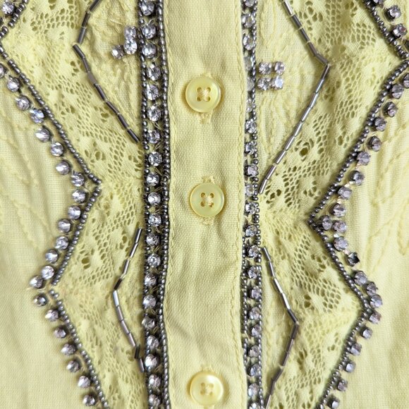Anthropologie Pilcro Nayeli Beaded Buttondown - Picture 8 of 15